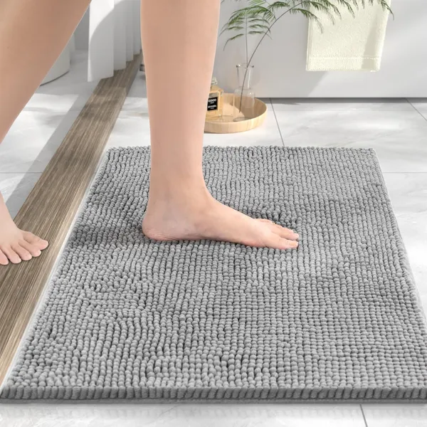 HITSLAM Alfombra Baño Antideslizante Gris